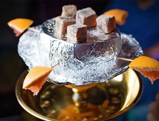 Ασημένιο ρόλο καρύδας άνθρακα αλουμινίου Shisha γυαλί Hookah Bowl Hookah θερμαντικό χαρτί