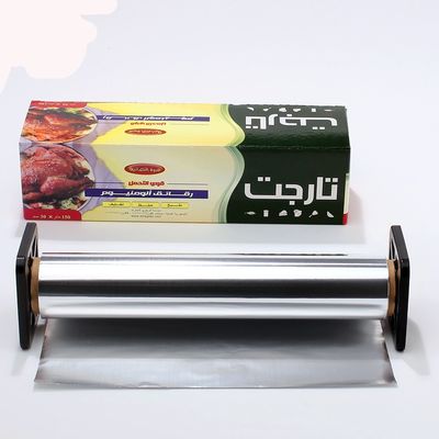 300mm Heavy Duty 8011 Εμφυτερόχρωμη κουζίνα Ασημένιο χαρτί αλουμινίου ρολό για τυλίγμα