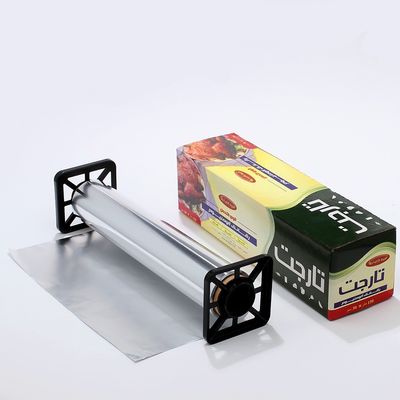 300mm Heavy Duty 8011 Εμφυτερόχρωμη κουζίνα Ασημένιο χαρτί αλουμινίου ρολό για τυλίγμα