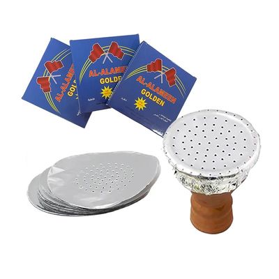 Ασημένιο χαρτί από αλουμινένιο φύλλο Shisha Hookah με τρύπα για τα εξαρτήματα καπνού