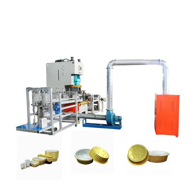 1.5KW πλήρως αυτόματο 3 διαμερίσματα στρωμένο αεροσκάφος σφραγιστά μίας χρήσης τρόφιμα αλουμινίου φύλλο δοχείο κατασκευής εξοπλισμού
