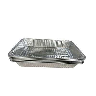 Περιβαλλοντικά φιλικό 525x325mm Αλουμινίου Φόλιο BBQ Grill Pan για εξωτερική μαγειρική