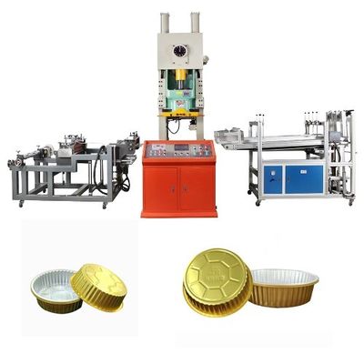 750mm Max Material Width Aluminium Foil Lunch Box Container Making Machine για εργοστάσιο κατασκευής