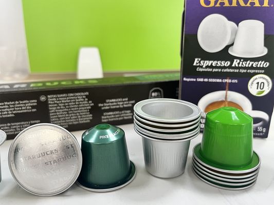 Αλουμινένιο φύλλο Nespresso συμβατή άδεια κάψουλα για βιώσιμη κατανάλωση καφέ