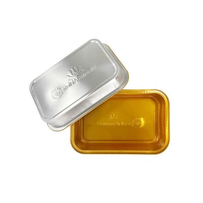 Εστιατόριο Takeout Απαλλαγμένος από ρυτίδες Αλουμινίου Φόλιου Περιέκτη Επιχρισμένο κουτί μεσημεριανού γεύματος Παίργανα Κούπελο