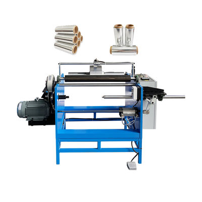 350 KG χειροκίνητο ταινία τέντωσης ρολ Rewinder μονό σπινδάλιο αλουμινίου φύλλο κοπή και επανασύνδεση μηχανή